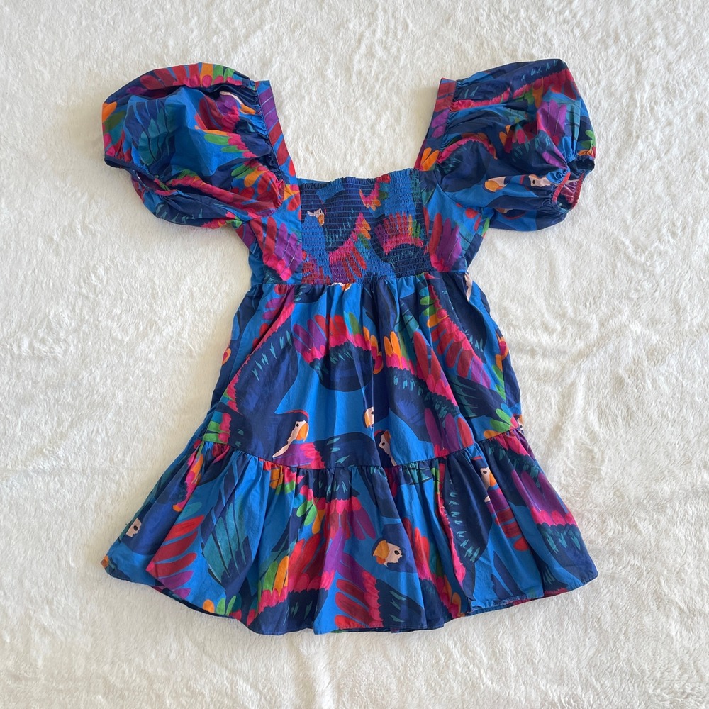 FARM Rio Rainbow Macaw Mini Dress Size Medium - Picture 4 of 12